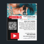 Personalisiertes Foto & QR Code, Youtube - Vlogger Flyer<br><div class="desc">Personalisierter Foto & QR Code,  Youtube - Vlogger Advertising Flyer vom Business Card Store.</div>