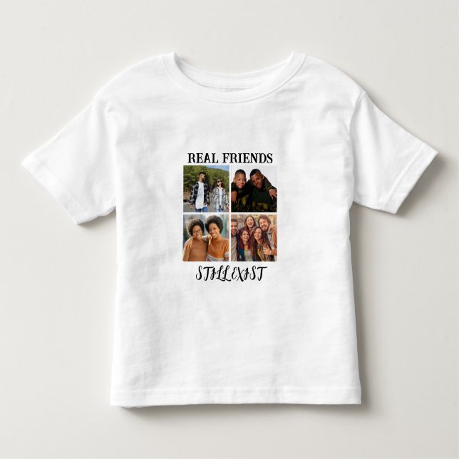 Personalisiertes Foto "Real Friends noch vorhanden Kleinkind T-shirt (Vorderseite)
