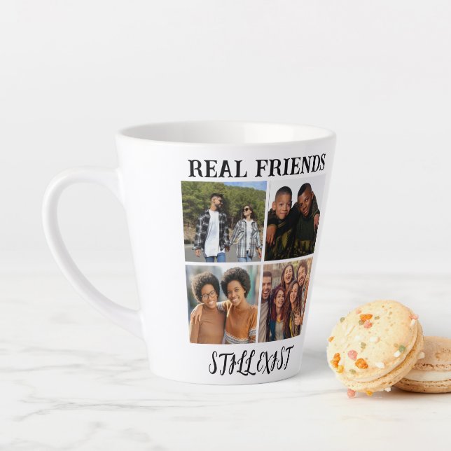 Personalisiertes Foto "Real Friends noch vorhanden Milchtasse (Beispiel)