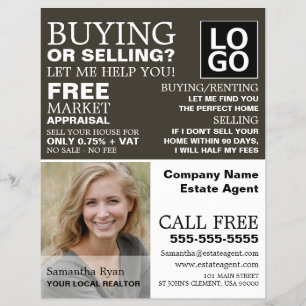 Personalisiertes Foto, Realtor, Anwesen Agent Flyer