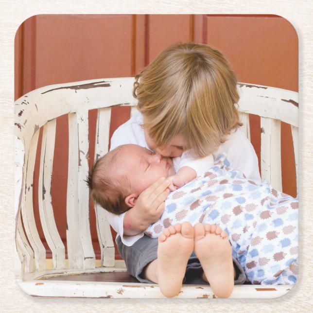 Personalisiertes Foto Rechteckiger Pappuntersetzer (Vorderseite)