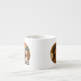 Personalisiertes Foto Retro Bahamas Tropischer Str Espressotasse