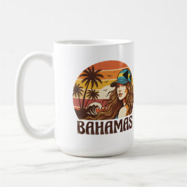 Personalisiertes Foto Retro Bahamas Tropischer Str Kaffeetasse