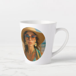 Personalisiertes Foto Retro Bahamas Tropischer Str Milchtasse