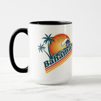 Personalisiertes Foto Retro Bahamas Tropischer Str Tasse