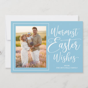 Personalisiertes Foto Robin-Ei-Blau Frohe Ostern Feiertagskarte