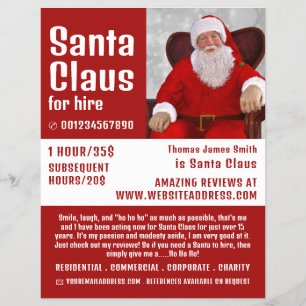 Personalisiertes Foto, Santa Claus Entertainer Flyer