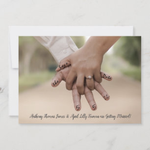 Personalisiertes Foto Save the Date Einladung