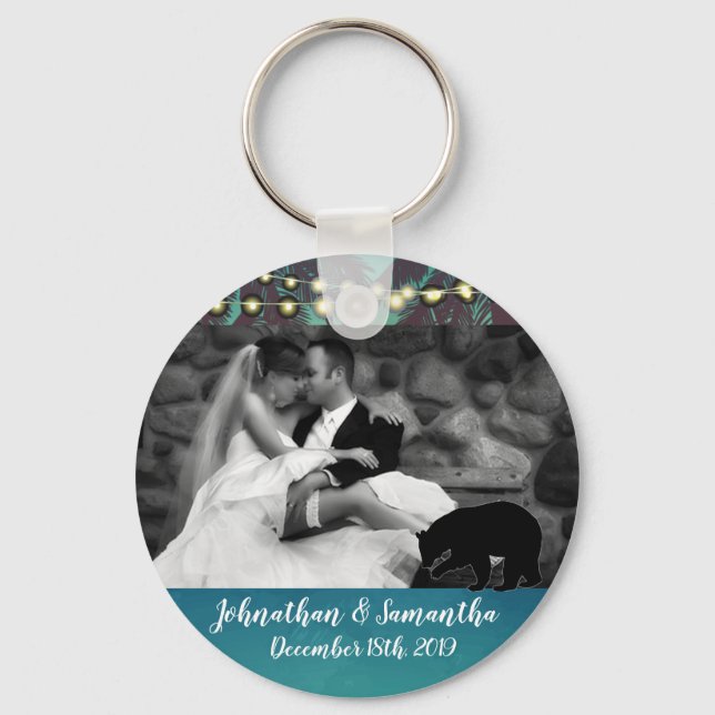 Personalisiertes Foto Schlüsselkette Beach Sunset  Schlüsselanhänger (Vorderseite)