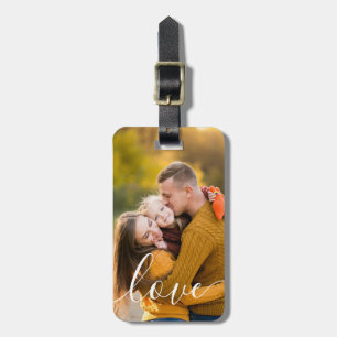 Personalisiertes Foto-Schriftzug Liebe Gepäckanhänger