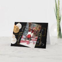 Personalisiertes Foto Schwarz Gold Weihnachten
