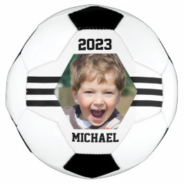 Personalisiertes Foto Schwarze Streifen Fußball