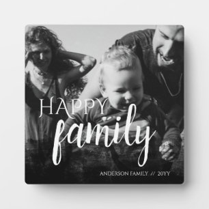 Personalisiertes Foto Schwarzes Abstraktes Overlay Fotoplatte