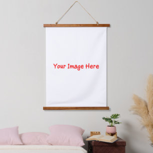 Personalisiertes Foto Selfie Wood Top Wall Tapesty Wandteppich Mit Holzrahmen