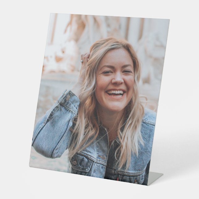 Personalisiertes Foto Sockelschild (Vorderseite)