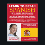 Personalisiertes Foto, Spanischkurs Flyer<br><div class="desc">Personalisiertes Fotograf,  Spanisch Sprachkurs Werbung Flyer durch den Business Card Store.</div>