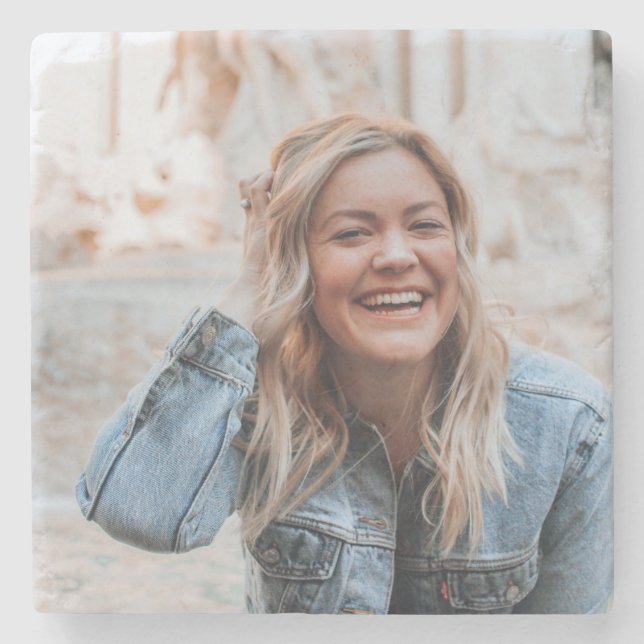 Personalisiertes Foto Steinuntersetzer (Vorderseite)