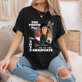 Personalisiertes Foto, stolze Mama eines Absolvent T-Shirt