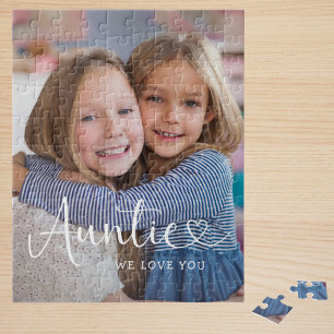 Personalisiertes Foto Tante Wir lieben dich Süßes  Puzzle