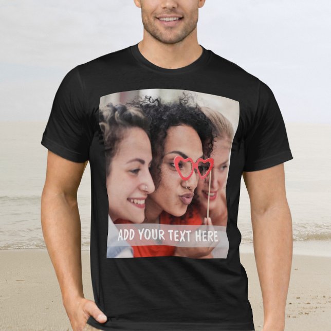 Personalisiertes Foto & Text oder Name  T-Shirt (Von Creator hochgeladen)