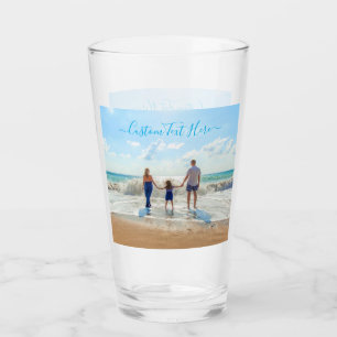 Personalisiertes Foto und benutzerdefinierter Text Glas