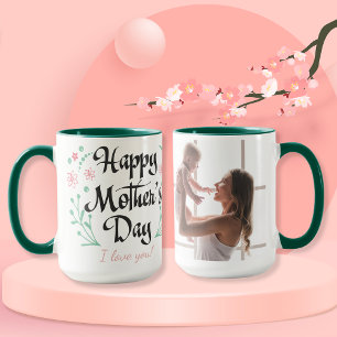 Personalisiertes Foto und Botschaft zum Muttertag Tasse