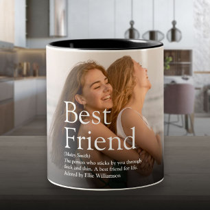 Personalisiertes Foto und Definition deines besten Zweifarbige Tasse