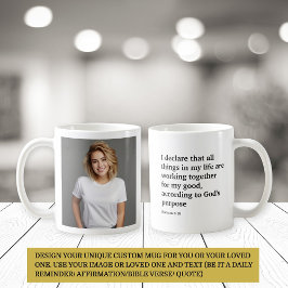 Personalisiertes Foto und eigener Text/ Bibelverse Kaffeetasse