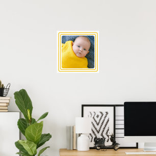 Personalisiertes Foto und Farbgrenzen Poster