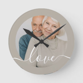 Personalisiertes Foto und Foto Runde Wanduhr