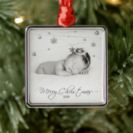 Personalisiertes Foto und Kalligrafie Ornament Aus Metall