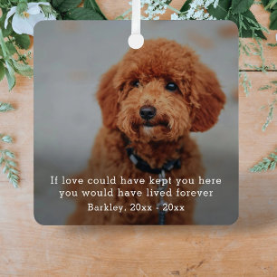 Personalisiertes Foto und leicht anpassbarer Text Ornament Aus Metall