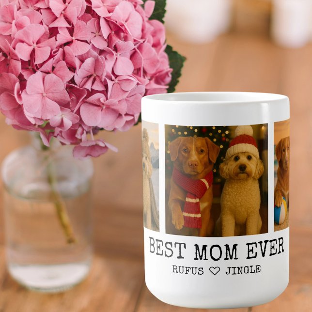 Personalisiertes Foto und Liebe Herz Bester Hund Kaffeetasse (Personalized Photo and Love Heart Best Dog Parent Coffee Mug by Ricaso upload own photos add text)