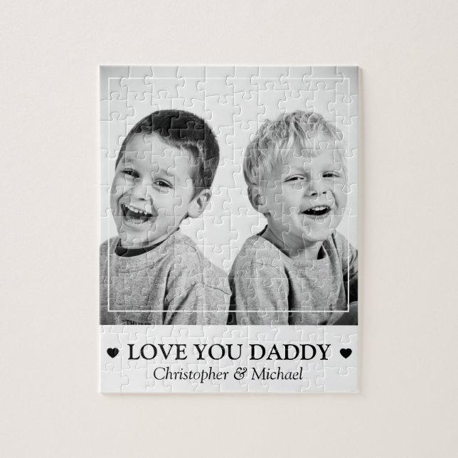 Personalisiertes Foto und Meldung Puzzle (Vertikal)