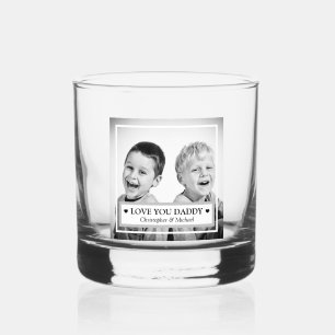 Personalisiertes Foto und Meldung Whiskyglas