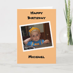 Personalisiertes Foto und Name Kindergeburt Karte