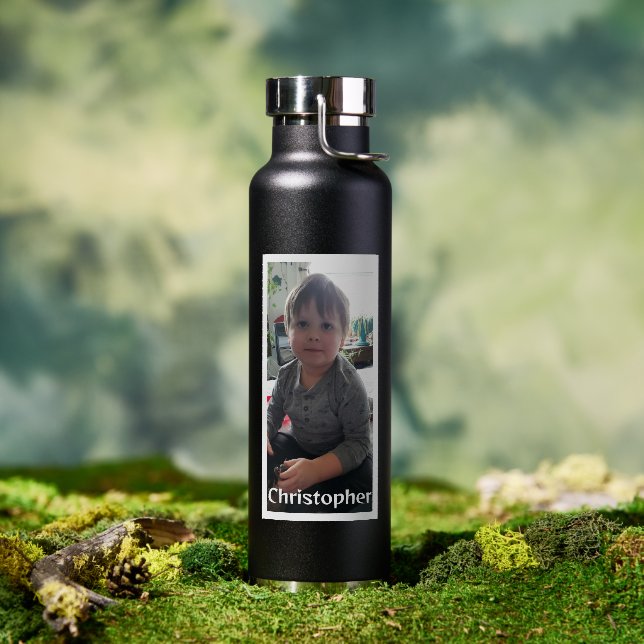 Personalisiertes Foto und Name Trinkflasche (Außenbereich)