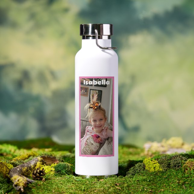 Personalisiertes Foto und Name Trinkflasche (Außenbereich)