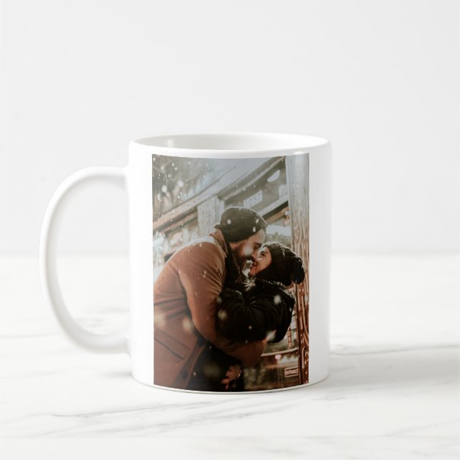 Personalisiertes Foto und Namen | Unser erstes Wei Kaffeetasse (Links)
