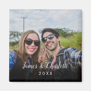 Personalisiertes Foto- und Namens-Andenken Magnet