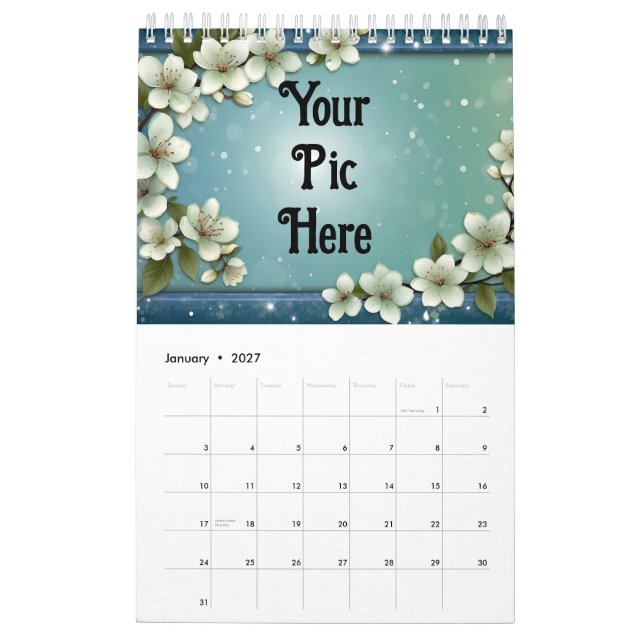 Personalisiertes Foto und Skriptkalender Kalender (Jan 2027)