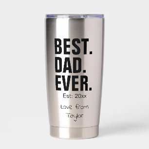 Personalisiertes Foto und Text Bester Vater je Thermobecher