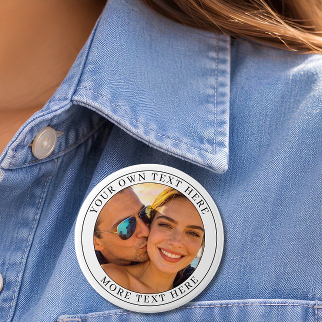 Personalisiertes Foto und Text Button (Von Creator hochgeladen)