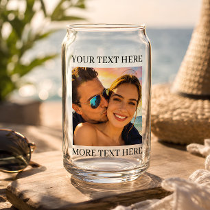 Personalisiertes Foto und Text Dosenglas