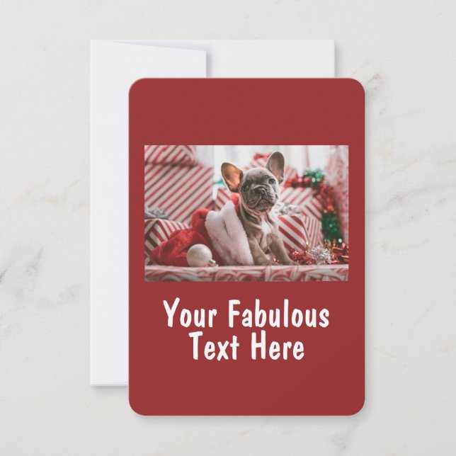 Personalisiertes Foto und Text Einladung (Vorderseite)