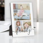 Personalisiertes Foto und Text Fotoplatte<br><div class="desc">Erstellen Sie eine Personalisierte Foto- und Text-3-Foto-Plakette aus Ricaso - fügen Sie Ihre eigenen Fotos und Texte hinzu</div>