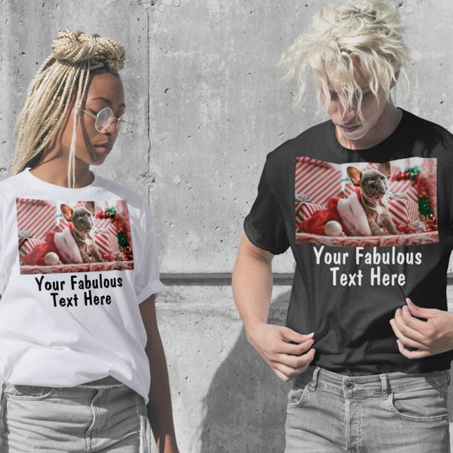 Personalisiertes Foto und Text für ihn und ihren W T-Shirt (Von Creator hochgeladen)