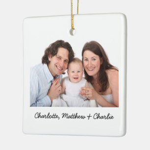 Personalisiertes Foto und  Text Keramikornament