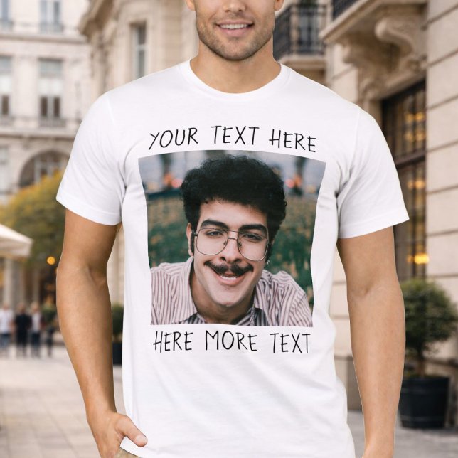 Personalisiertes Foto und Text oder Name Hässlich  T-Shirt (Von Creator hochgeladen)
