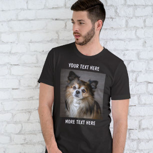 Personalisiertes Foto und Text oder Name T-Shirt